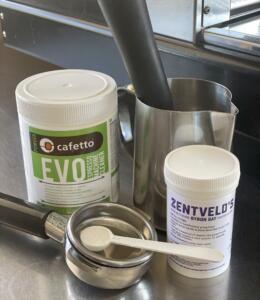 Cafetto Evo & Zentvelds branded espresso machine cleaner