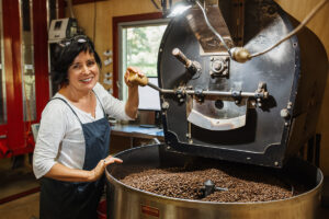 rebecca in the roastery